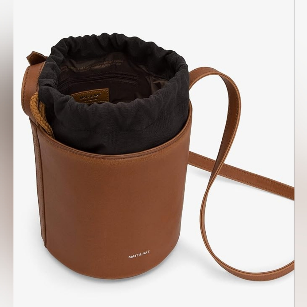 Matt & Nat Vegan Brown Bini Chili Bucket Crossbody Purse Bag Novelty